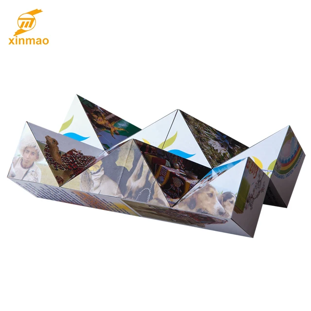 
2019 New Eco-Friendly Advertising Promotional Magic Cube custom folding educational puzzle toy 