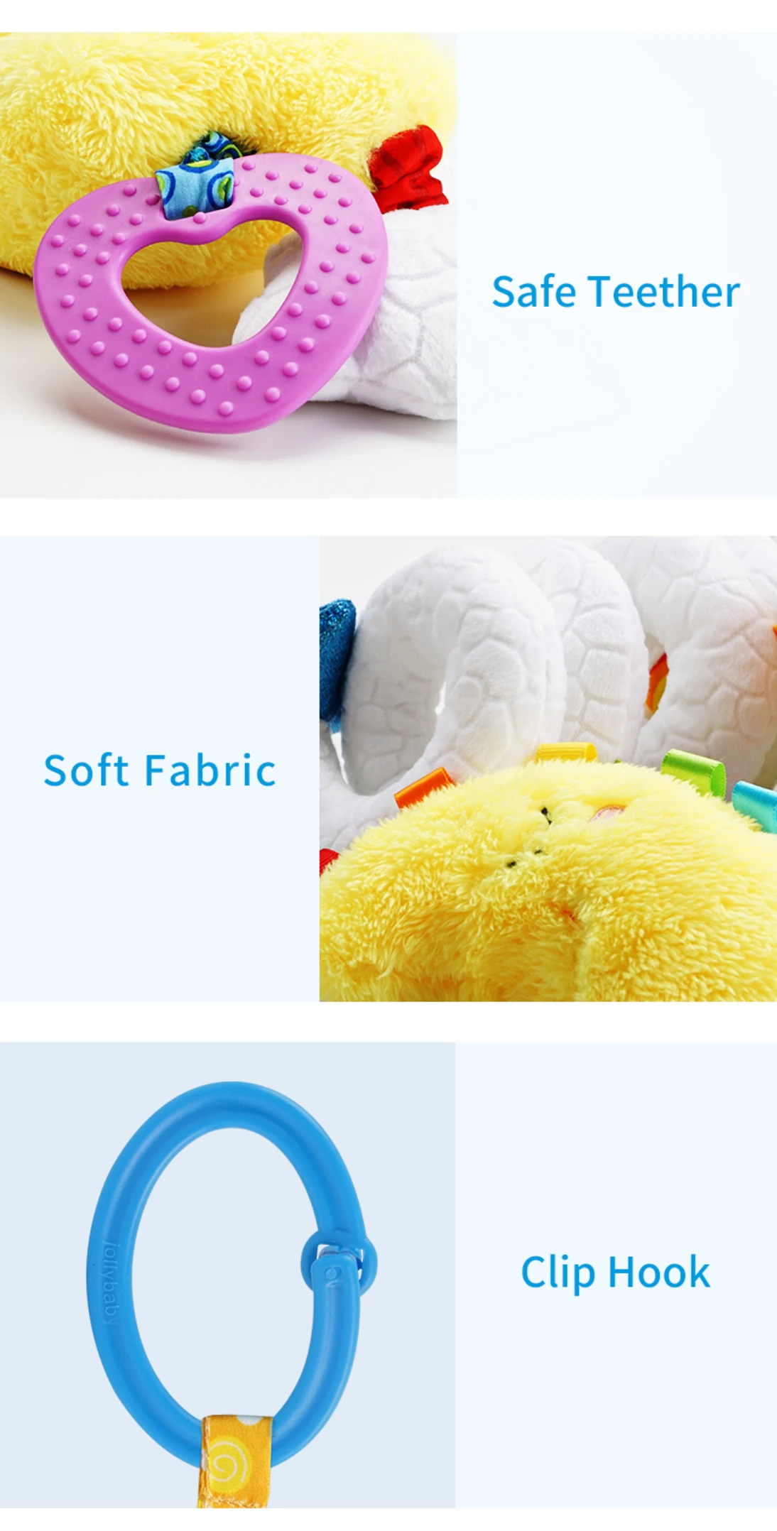 2022 Sensory Spiral Plush Bed Manufacturer Adorable Cute Hanging Toy with Baby Bell Rolling Shaped Bed Stroller Toy