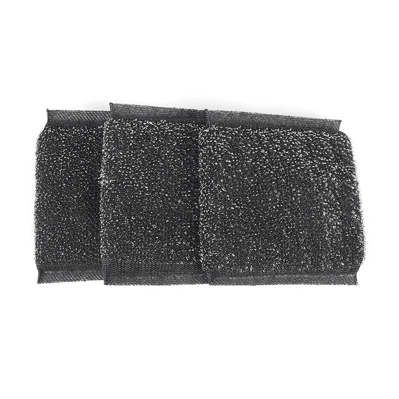 Hot sell kitchen dishwashing stainless steel wire sponge scrubber black scourer