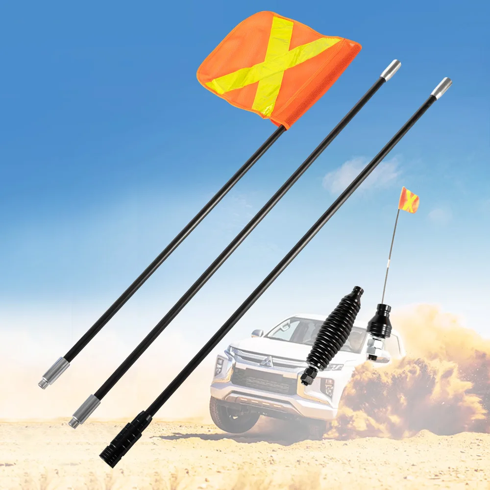 10ft 12ft Mining vehicle work buggy Warning Safety Flag Buggy Whip Fiberglass Antenna Safety Flag