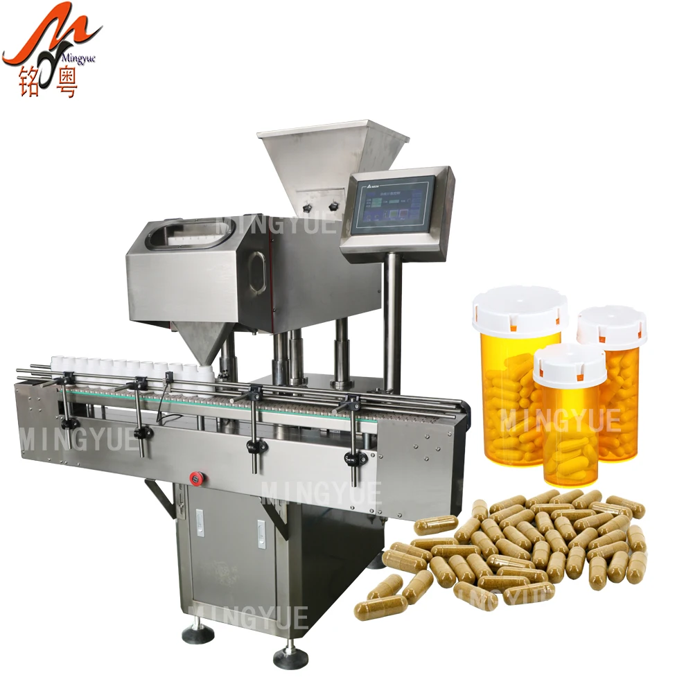 Auto 8 channels chewing gum effervescent pill tablet counting machine capsule candy counter