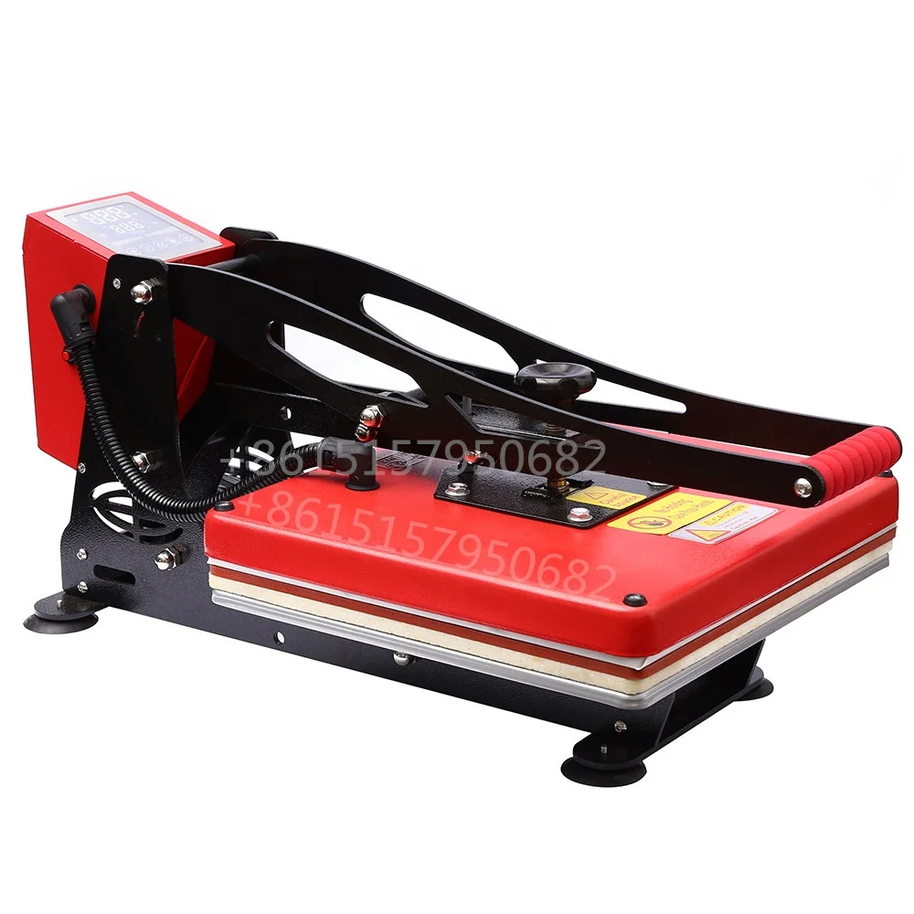 38*38cm Flat Sublimation Clam Shell Heat Press 16X24 Inch Semi Automatic Fusing T Shirt Machine