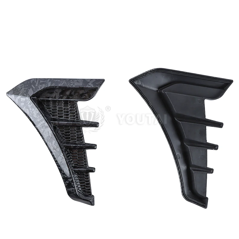 2pcs Jdm Universal Car Side Fender Vent Car Exterior Accessories Modified PP Forging Carbon Look Leaf Plate Side Vent