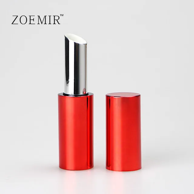 Magnetic luxury lipstick container red and silver packaging round most popular lipstick tubes