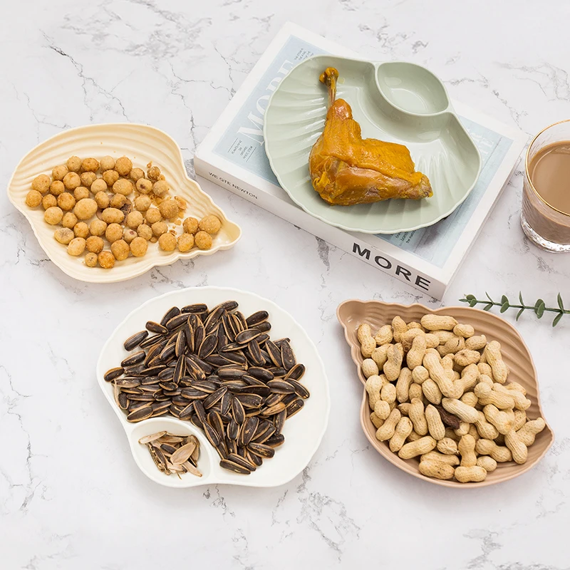 Wedding party dessert french fries fruit chip and dip platter shell plastic snack plate set with dipping saucers divide dish