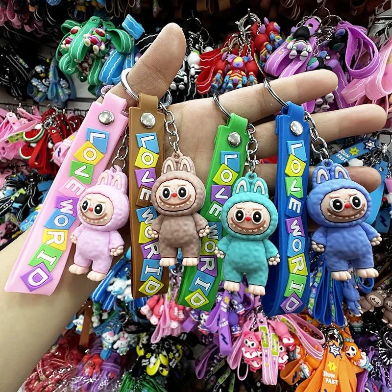 New Arrivals Cute popular Labubu Doll Backpack Car Pendant Key Chains For Bag Accessories