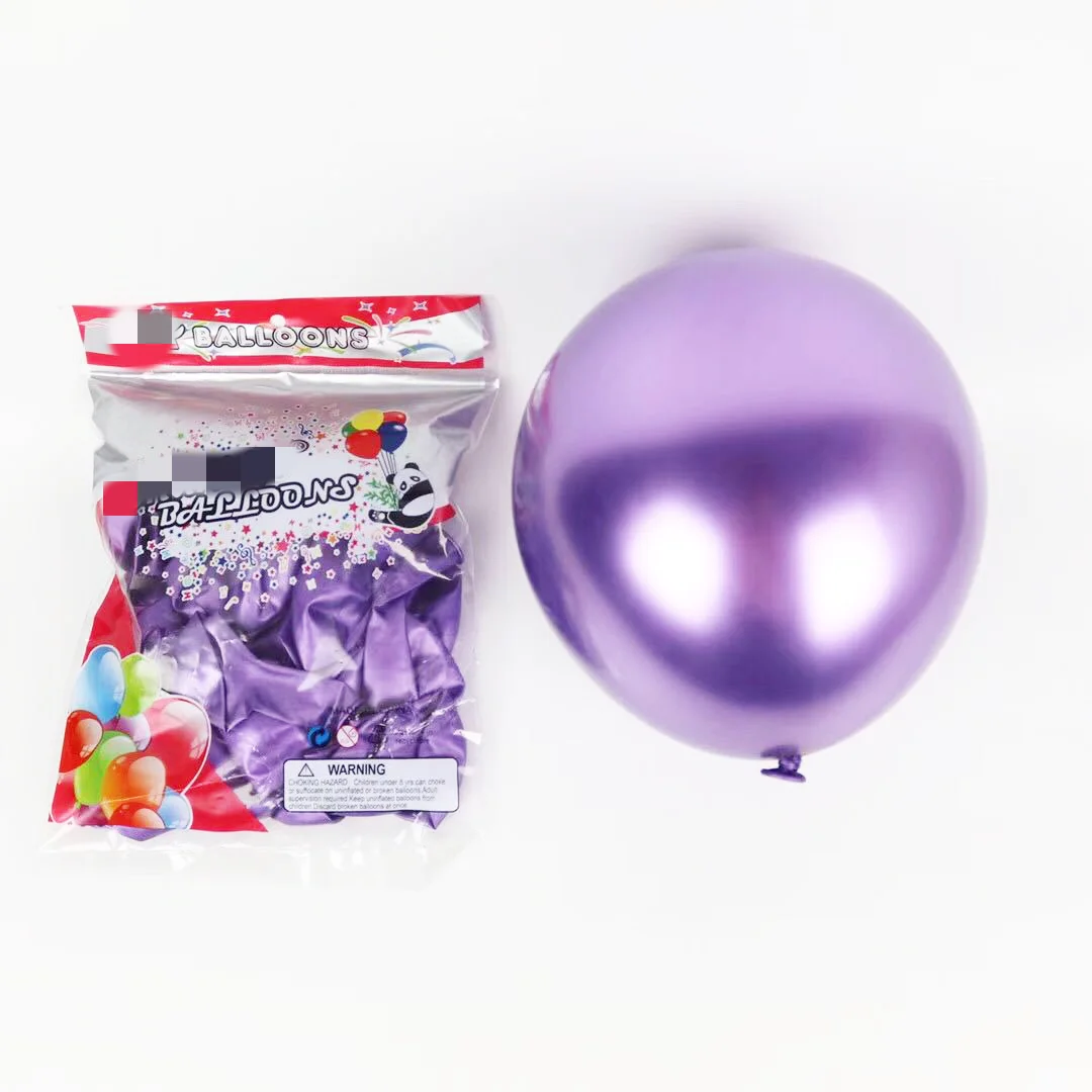 Factory Directly Wholesalers For Party Decorations Chrome Helium 2.8g Sliver Gold 12inch Thick Metallic Natural Latex Balloons