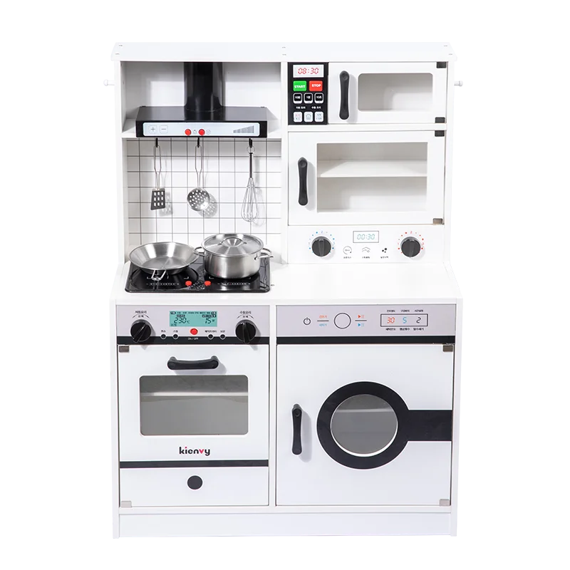 Kienvy Лидер продаж детские игрушки для ролевых игр детская деревянная игрушка кухни с звуком света девочек