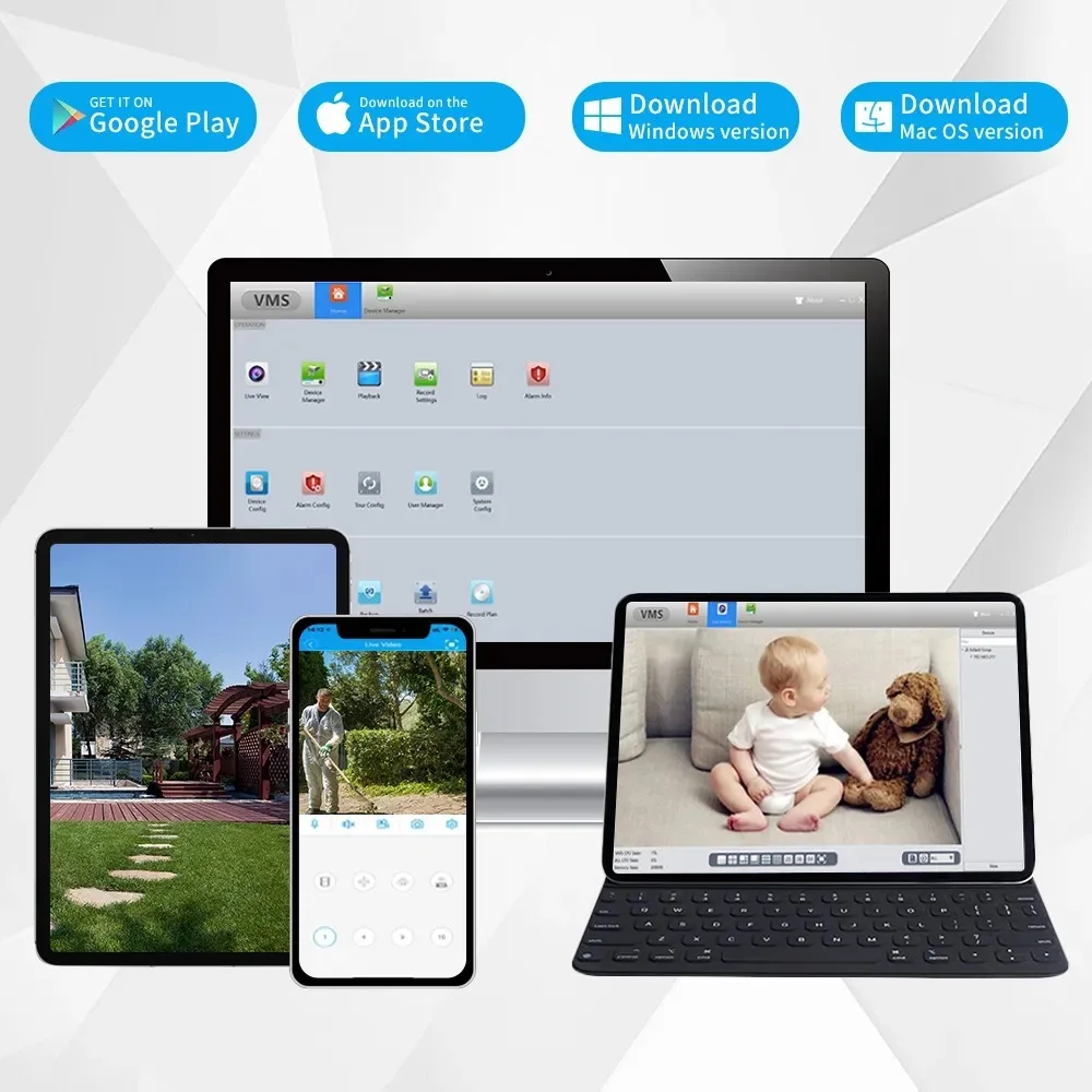 8MP Full Color Turret PoE CCTV Camera Waterproof Audio ColorVu Outdoor Security4K Onvi Support  IP Network Camera