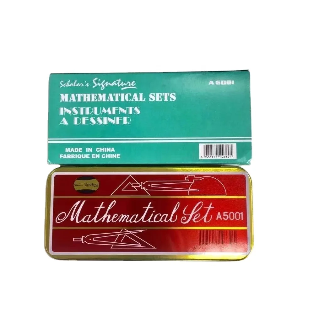 Металлическая коробка для студентов в африканском стиле с 2 учебными компасами математическая набор математических инструментов геометрии
