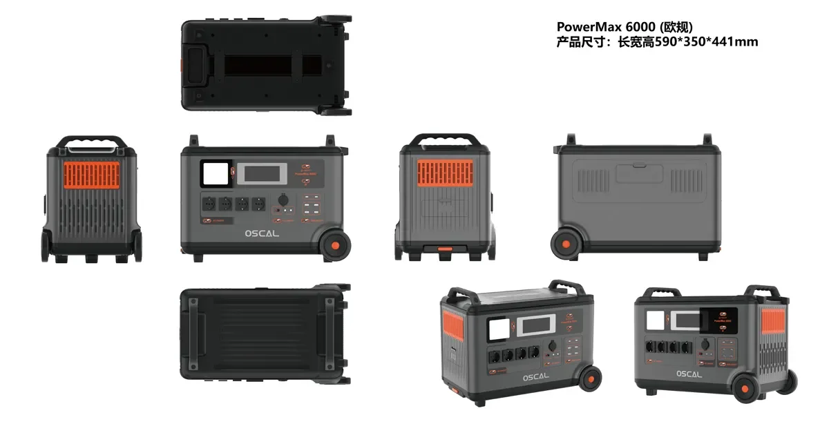 Oscal Power Max 6000 портативная электростанция 57600 кВтч 120 В/240 В умная Батарея управления приложением удлиняет надежную электростанцию Вт