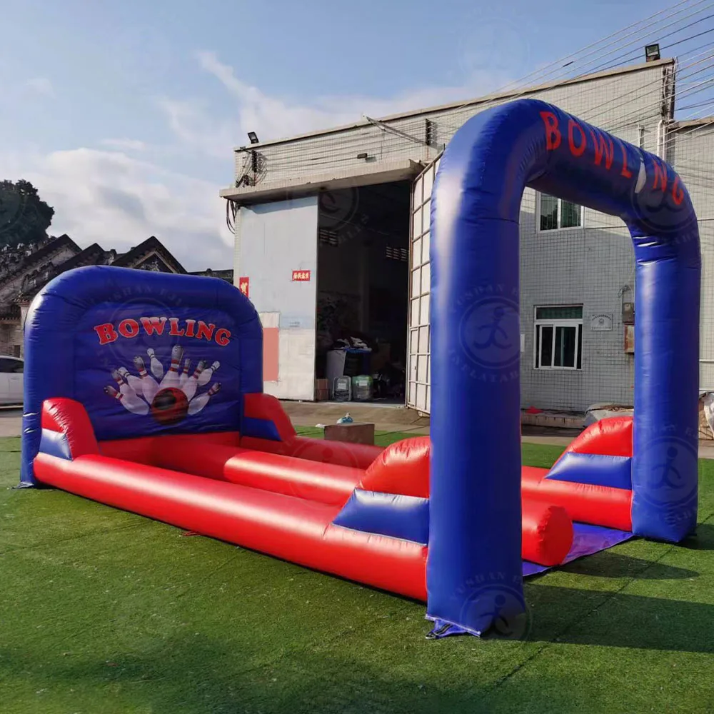 Commercial High Quality Adults Game Inflatable Bowling Game Indoor Used Bowling Alley Lane Cost For Sale