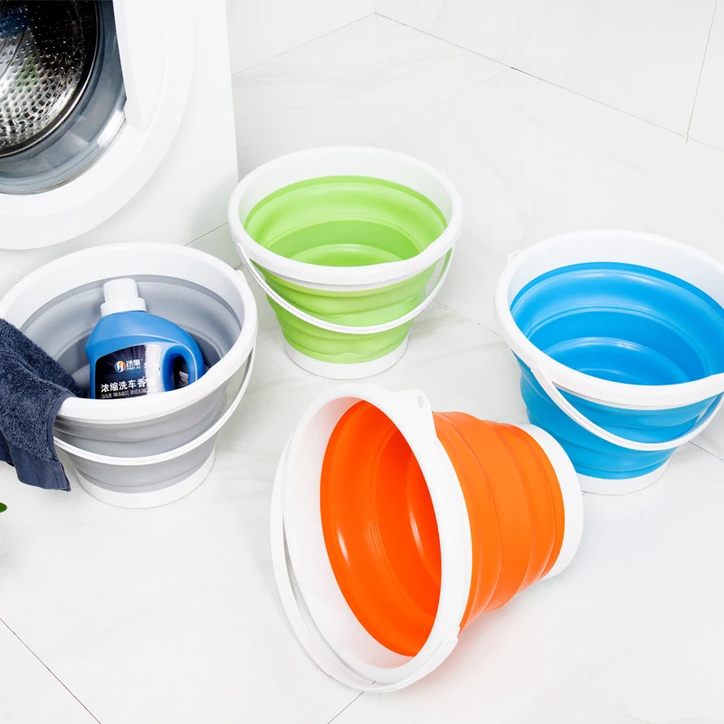 BPA free Collapsible Plastic Bucket Foldable Round Tub Portable Fishing Water Pail Space Saving Outdoor Water pot