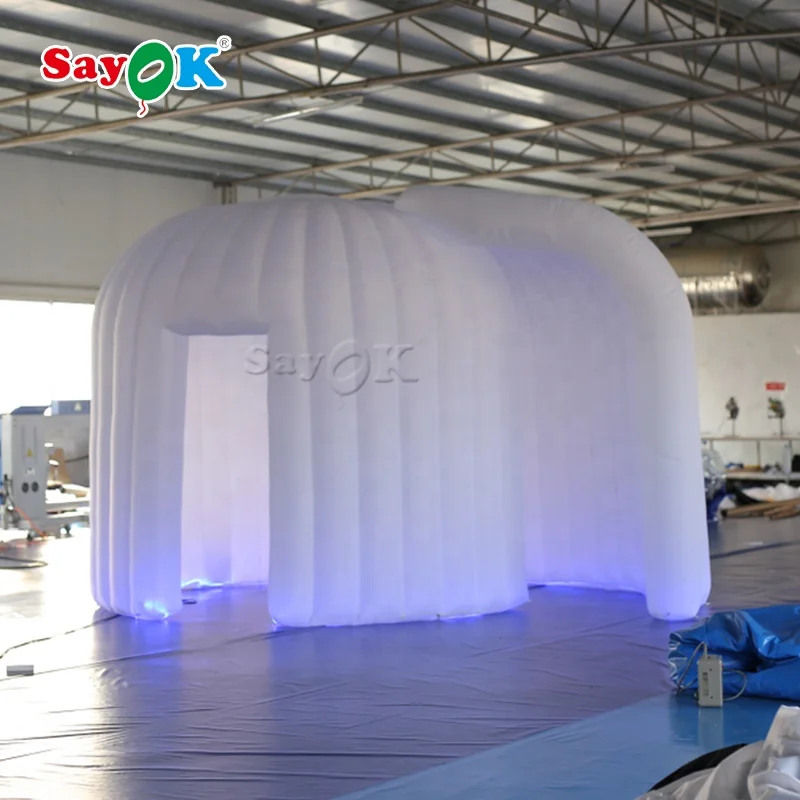 Portable photo booth shell used led inflatable igloo photo booth enclosure sales manufacturer