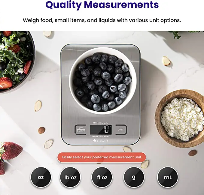 304 Stainless Steel Food Kitchen Scale Digital Grams and Ounces