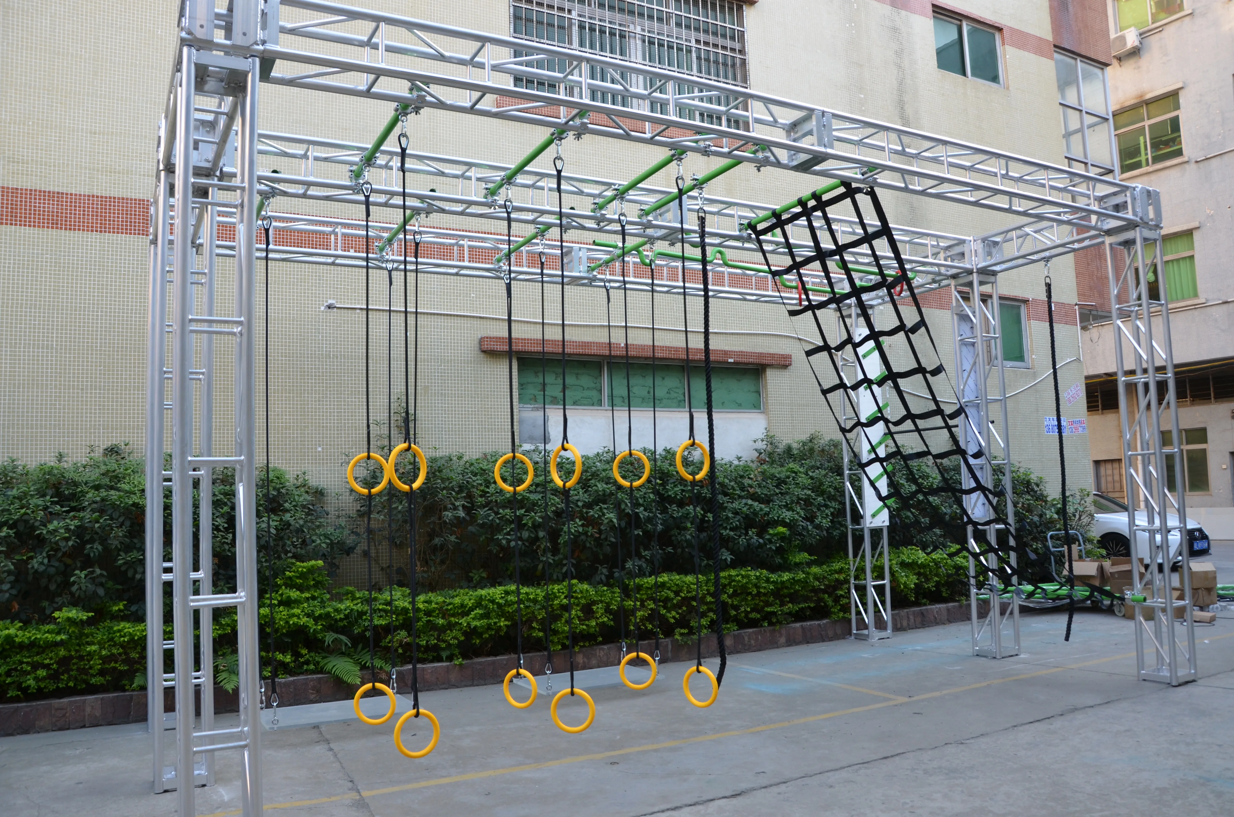 PS Spartan Race Course Super Obstacles Multi Rig Ninja Rings Overhead