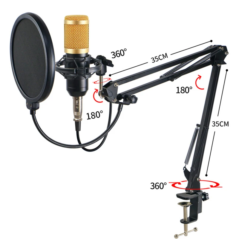 Hot selling in  Bangladesh  BM800 Condenser Microphone for Live Skype YouTuber Karaoke Gaming Recording
