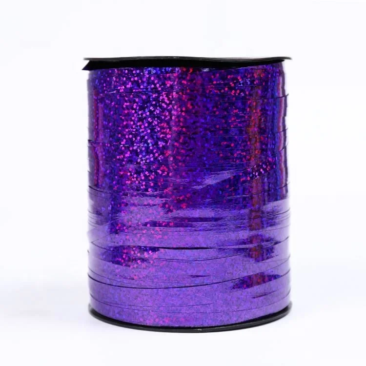 5 мм * 500Y, оптовая продажа, подарочная упаковка, цветная Голографическая лента для завивки шаров