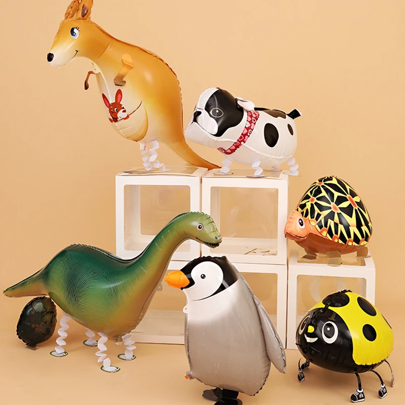 Фольгированные воздушные шары с животными, праздничные украшения для детского дня рождения, вечеринки, детский подарок, игрушка, фольгированные шары, Мультяшные шары для детей