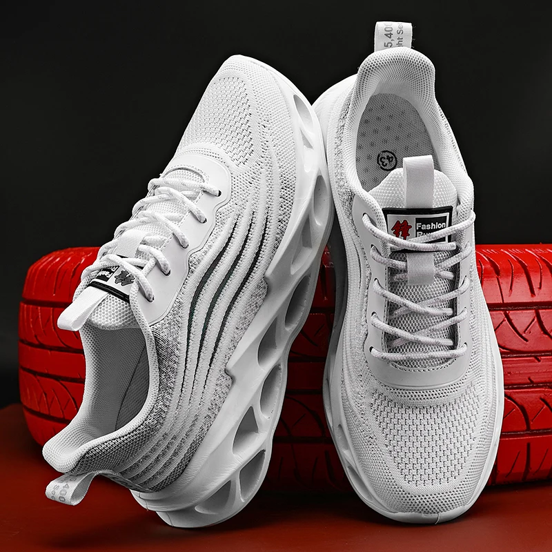 High quality fly weaving running shoes men sneakers brand mesh tennies new walking style men shoes