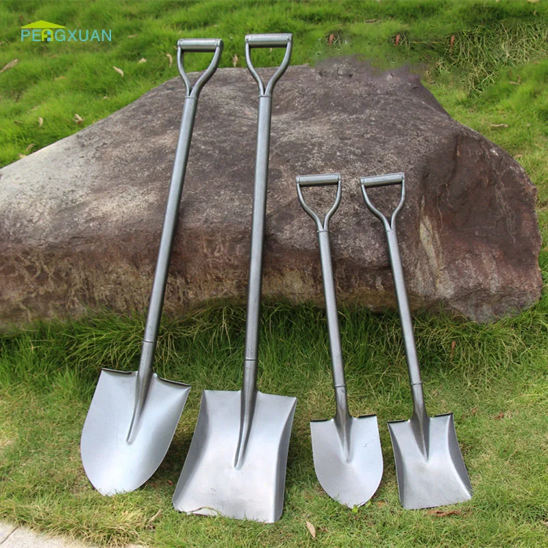 Hot Sales Professional Farming Gardening Tools Portable Multifunctional Steel Shovel with Wood Material Spades Snow Pushers