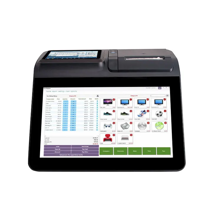 retail 15.6 inch point of sale pos system android pos with printer