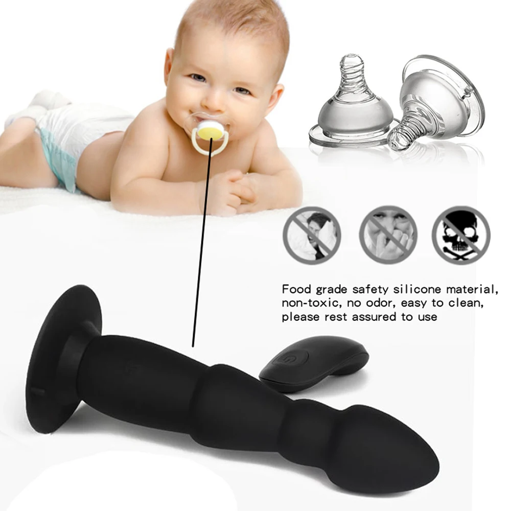 Мужской женский беспроводной пульт дистанционного управления 10 Частотная Вибрация Анальная секс-игрушка Анальная пробка