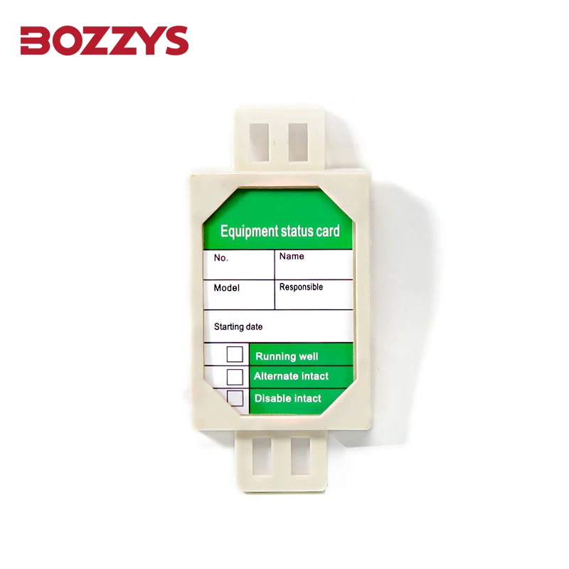 Small scaffolding tags plastic label holder With PVC double-sided label for scaffolding inspection record