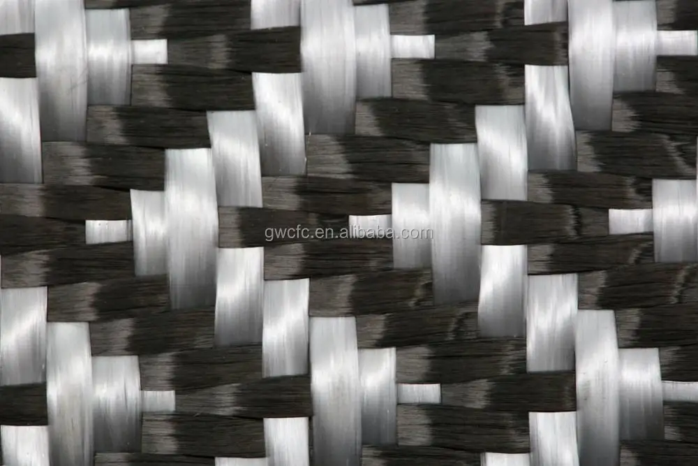 Hot Sale 3K 240GSM Carbon Fiber Kevlar Fabric Twill Woven Aramid Hybrid Fabric for Bags Flat and Roll Patterns