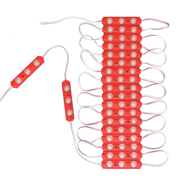 
3 chips 5050 RGB led module with lens 12v waterproof high Brightness module led for Advertisement Design Super Bright Lighting 