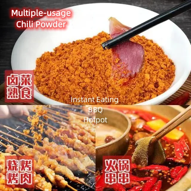 Wholesale Chinese Spices and Herbs Sichuan Hot Dry Pepper Powder Spicy Red Chili Seasoning Hot Chili Powder for BBQ Hotpot Snack