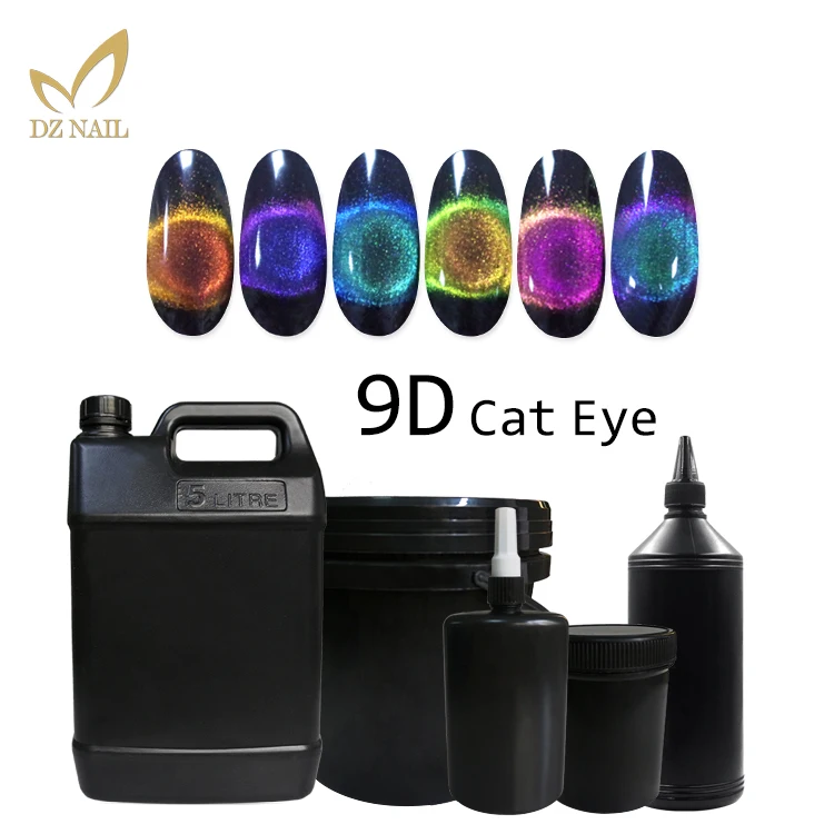 Dingze DZ free samples long lasting led uv nail gel 1kg cat eye nail gel polish kg 9D cat eye gel