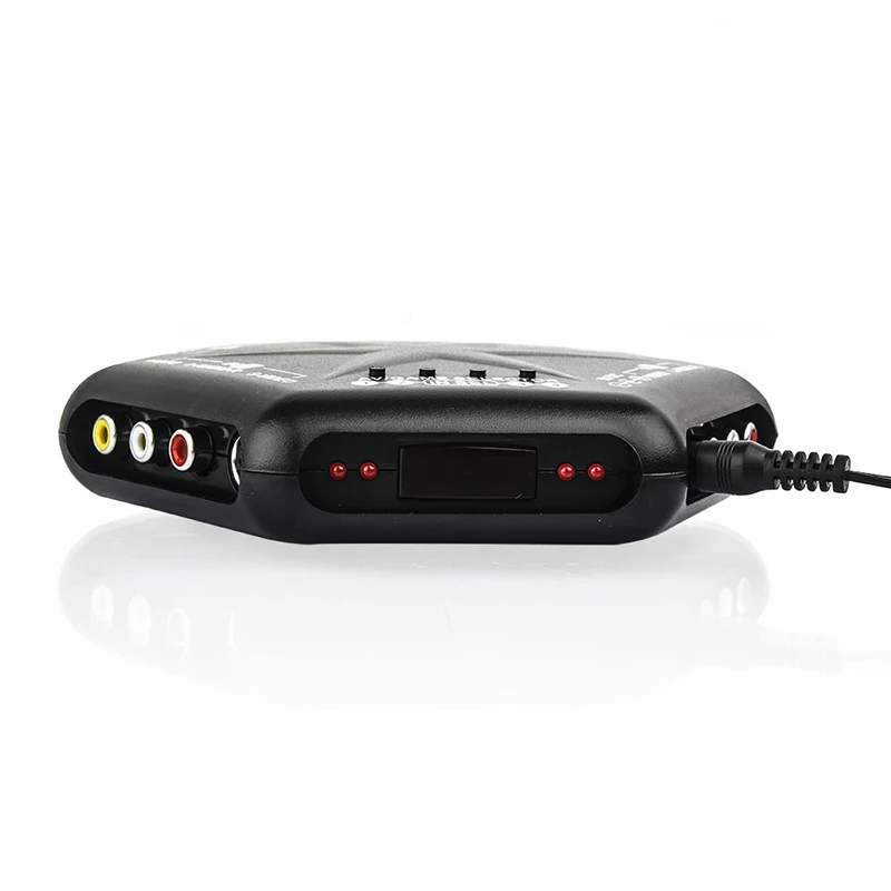  Новейший 4 в 1 выход AV RCA Переключатель аудио видео сигнала сплиттер 4-ходовой переключатель с кабелем для DVD VCD ТВ