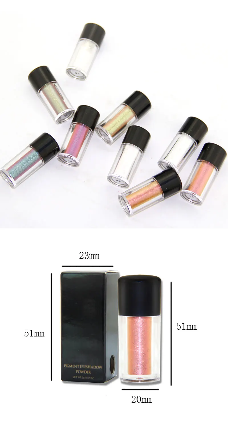 Luxury Colorful Shimmer Liquid Glitter Loose High Pigments 9 Colors Metallic Eyeshadow Powder
