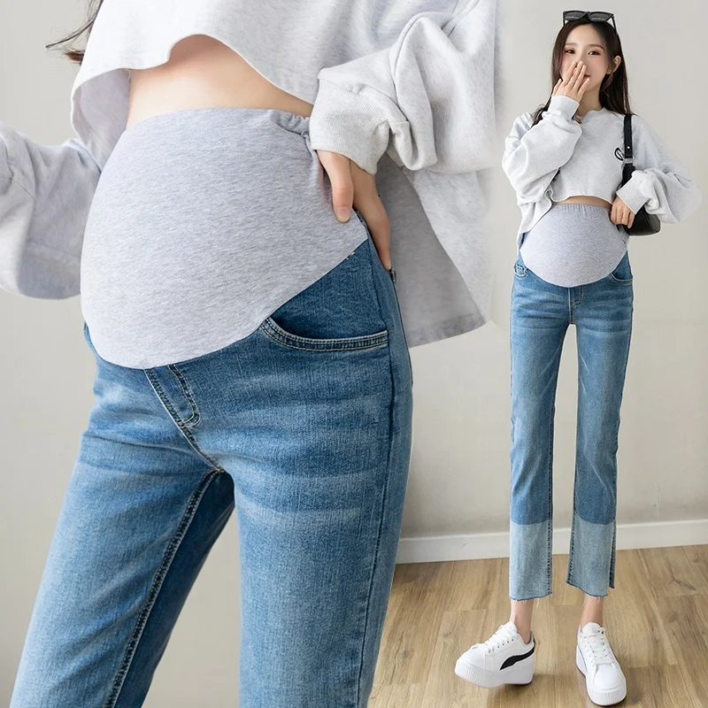 Cheap Wholesale Women Maternity Pregnant Jeans Skinny Leggings Pants