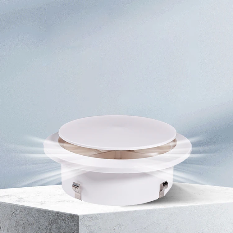 Hvac System Plastic White Air Diffuser Adjustable Air Flow Ventilation Round Disc Air Valve