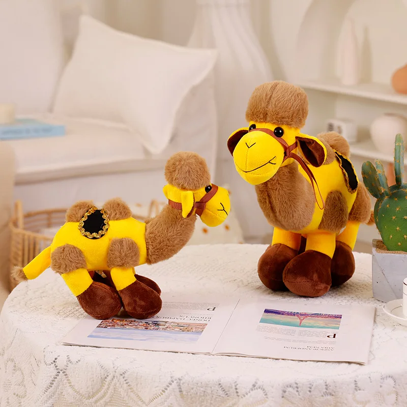 Creative Bactrian Camel Doll Soft Stuffed Dog Toy as Travel Ornament or Gift Logo Customizable Hot Model Wholesale