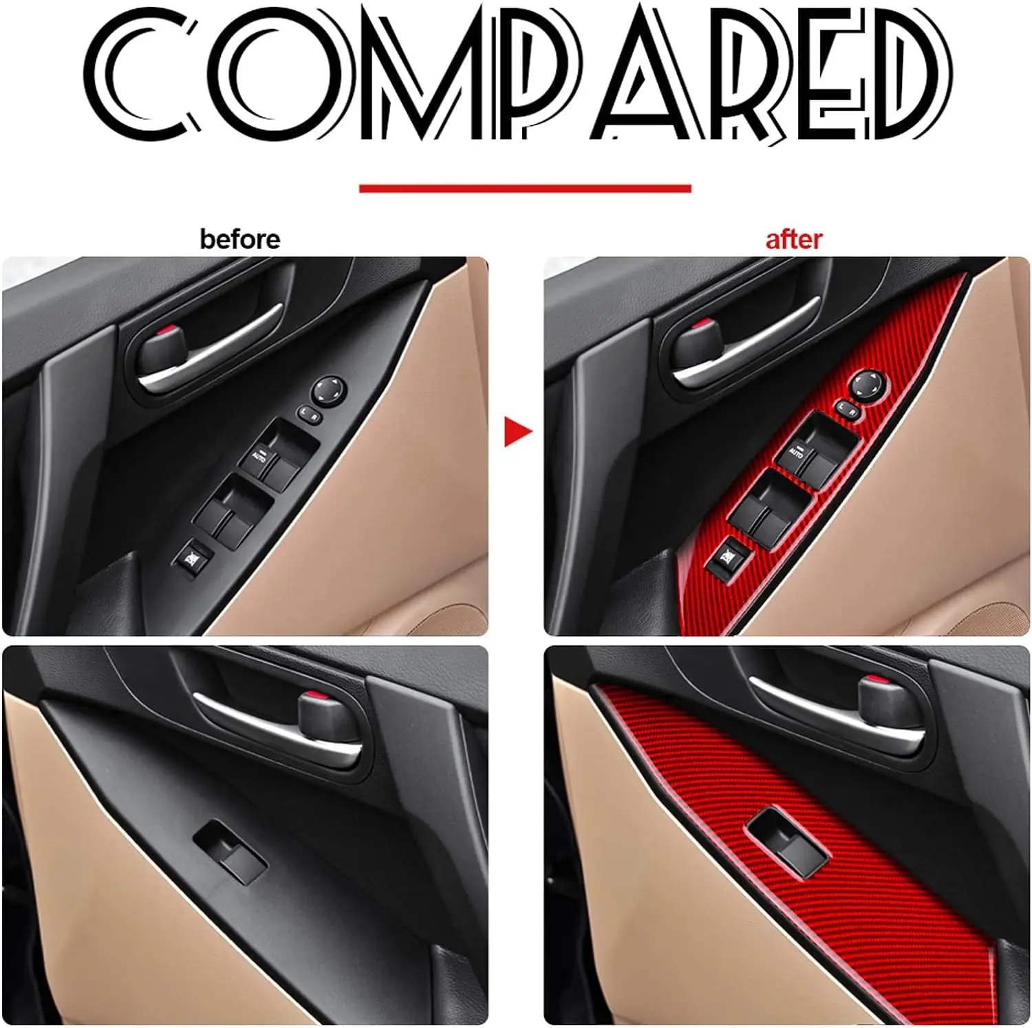 Carbon Fiber Car Window Lift Switch Button Panel Frame Cover Trim Decoration Sticker Interior Trim for Mazda 3 2010 2011 2012