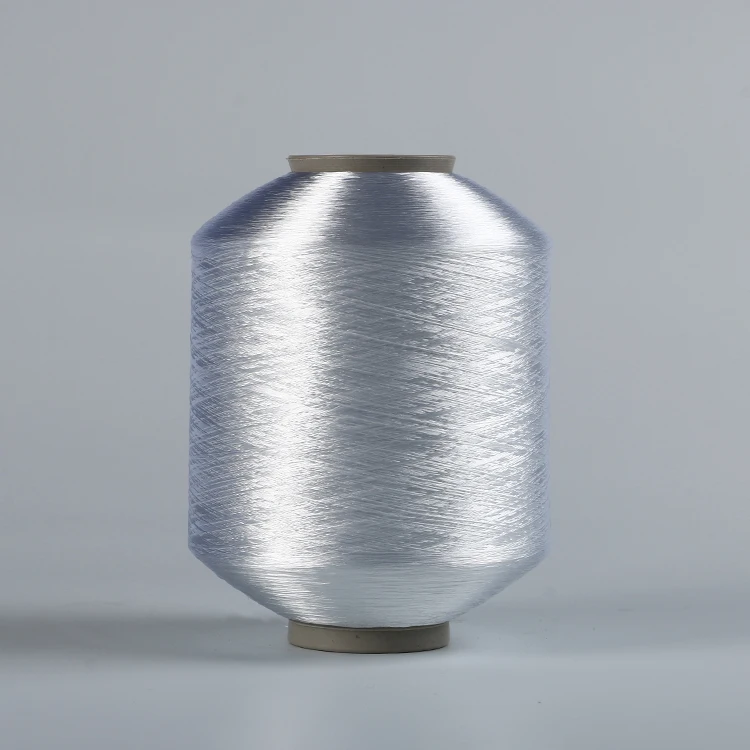 JINJIANG AA grade 150D/48F Semi dull Optical White DTY polyester textured yarn for narrow label