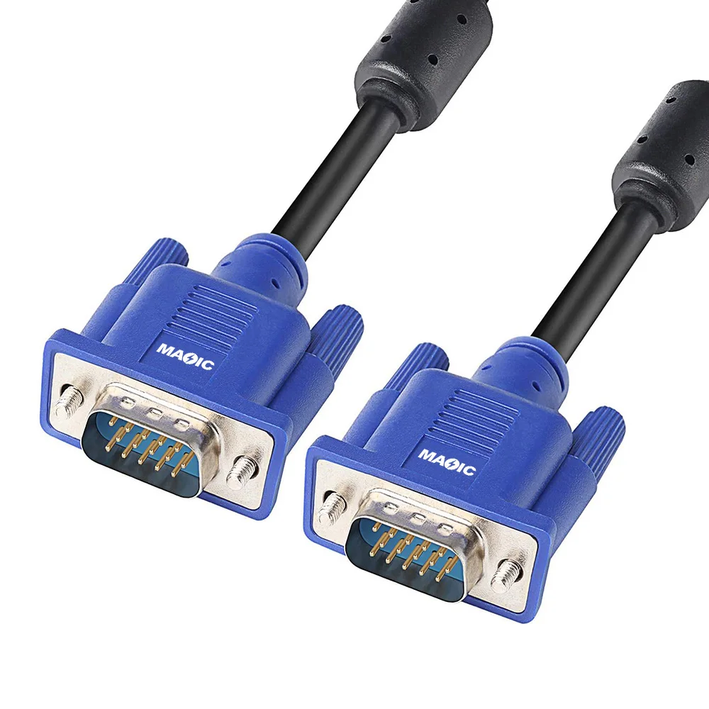 VGA 3+2 VGA to VGA Cable Male to Male Cable for Computer Monitor HDTV 1.5m