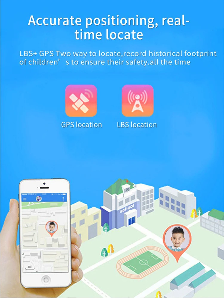  Водонепроницаемый GPS трекер Цифровые Детские Смарт-часы для телефона SOS Вызов GSM LBS местоположение Q12