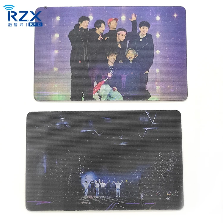 Customized 3D Plastic Card PET Business Card Flip Effect 3D Card