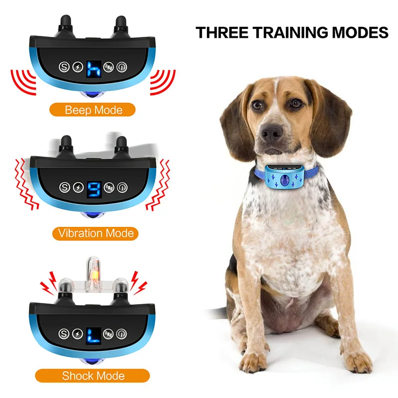 
Voice anti bark collar electronic dog bark control collar with static shock collar 