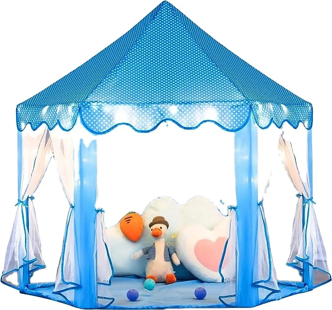 Factory Wholesales Perfect Quality Colorful Inflatable Toy Kids-Teepee-Tent With Lights Polyester Kids Tent