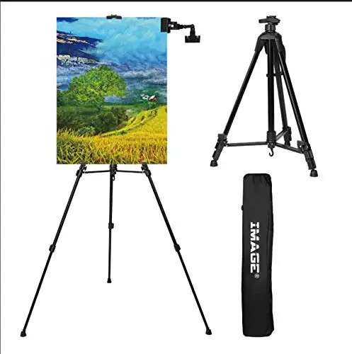 Panwenbo 160cm Adjustable Artist Metal Easel Stand Portable Studio Easel Folding Easel For Artist Painting Display