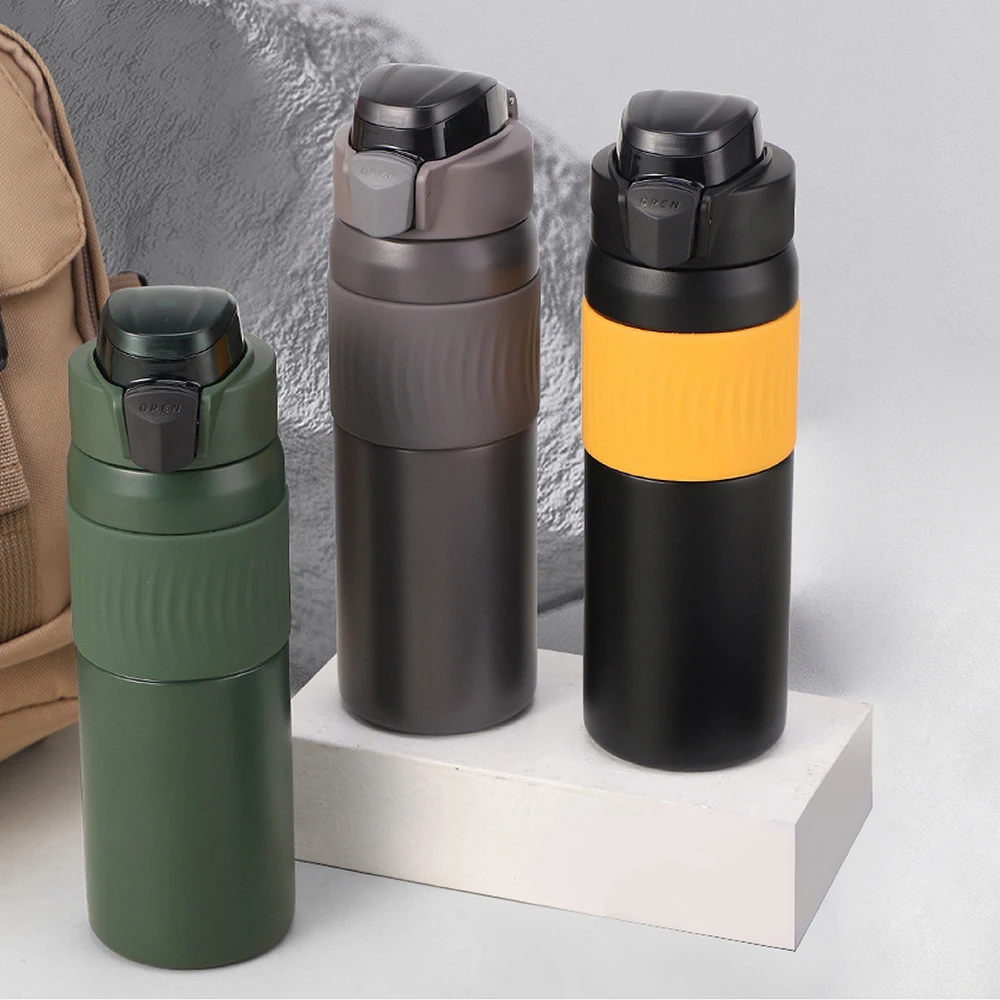 custom logo color Size 20oz black green hot and cold metal double wall thermos insulated stainless steel water bottle