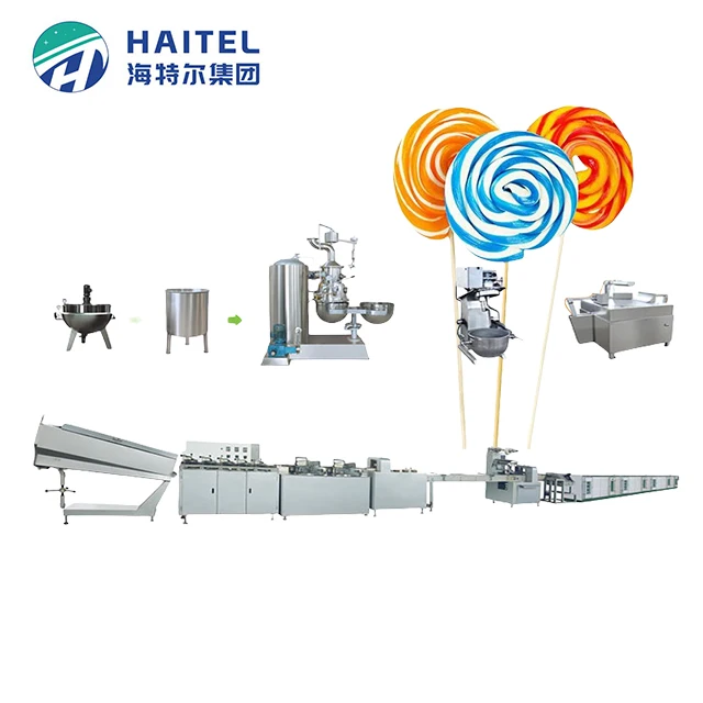 Factory sales Automatic Spiral fancy colorful lollipop candy making machine