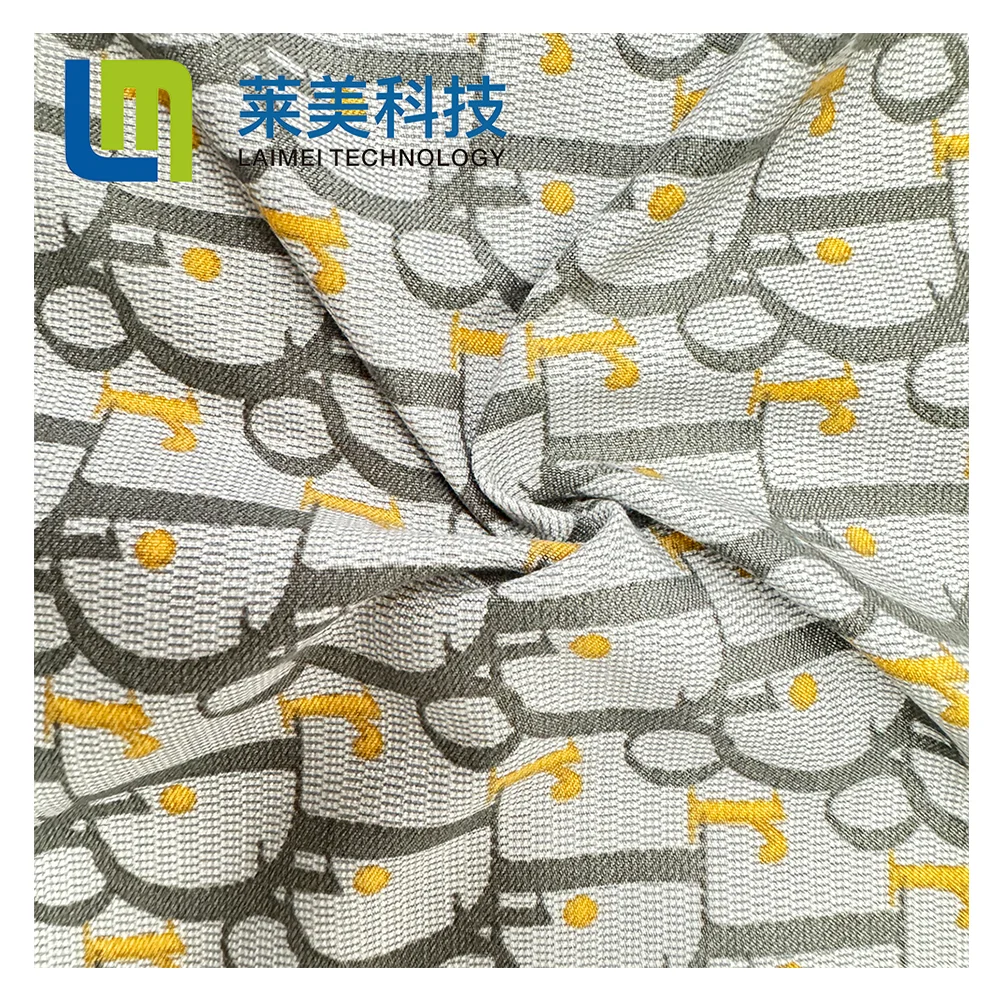Fashion English Alphabet Washed Cotton Polyester Disperse Printing Home Textile Bedding Fabric