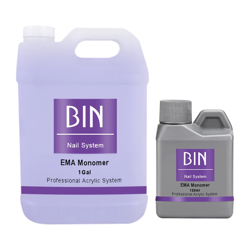 BIN factory wholesale Private Label 1 gallon 1000ml 500ml 150ml Professional EMA Monomer Acrylic Nail Liquid For Acrylic Powder