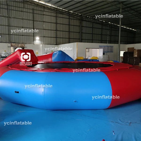 Giant Water Game Inflatable Floating Trampoline&Slide for Lake Island